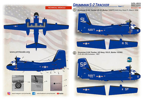 Print Scale 48-214 1/48 Grumman S-2 Tracker Part 1