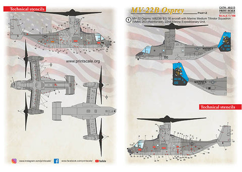 Print Scale 48-215 1/48 MV-22B Osprey Part 2