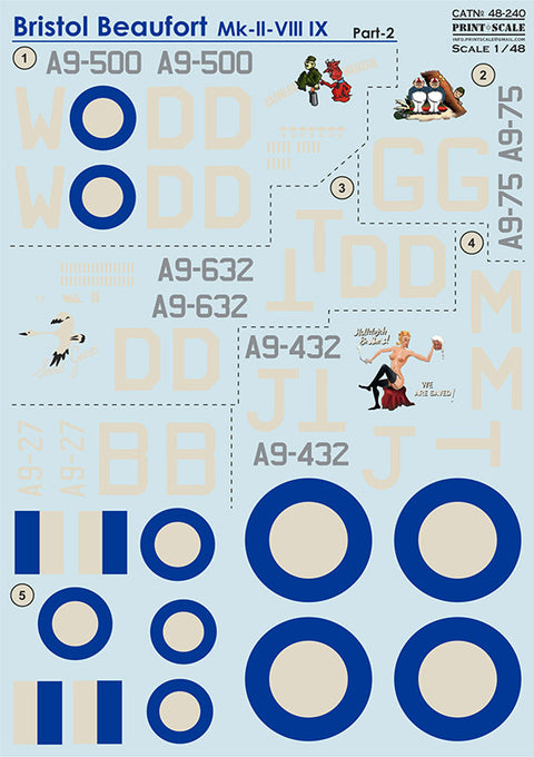 Print Scale 48-240 1/48 Bristol Beaufort RAAF - 0b345587-2420-41b4-925a-3a8641993706
