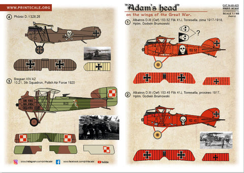 Print Scale 48-251 1/48 "Adam's head" on the wings of the Great War  Part 2 The complete set 1,5 leaf - 2_7e4c2730-058f-4313-8fc1-6d8b153936ba