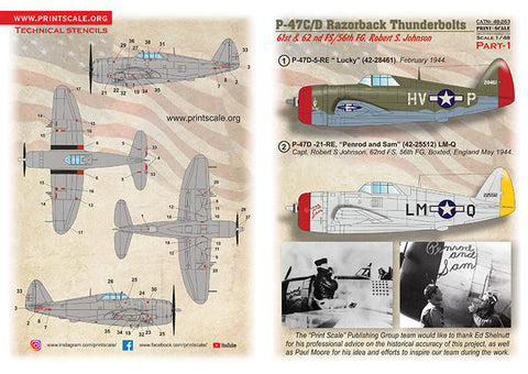 Print Scale 48-263 1/48 P-47 C/D Razorback Robert S. Jonson  Part 1