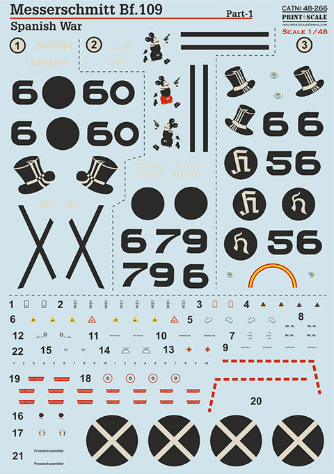 Print Scale 48-266 1/48 Messerschmitt Bf-109 B/D Spanish War Part 1 - e44b067b-4f61-4b65-bfcd-1a3166a7a757