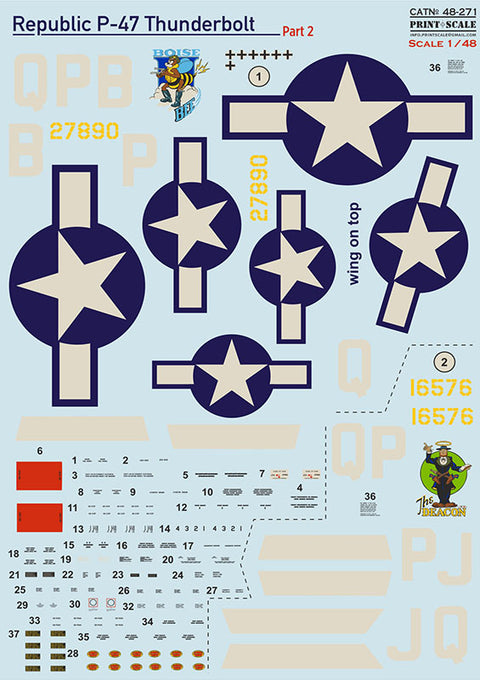 Print Scale 48-271 1/48 Republic P-47 Thunderbolt Part 2