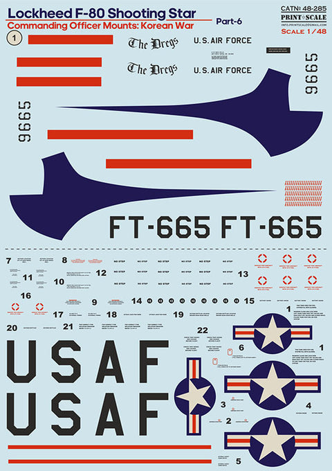 Print Scale 48-285 1/48 Lockheed F-80 Shooting Star   Part 6
