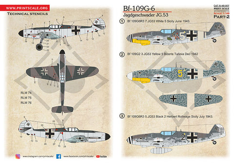 Print Scale 48-307 1/48 Bf-109 G-6 Jagdgeschwader JG.53 Part 2 48-307 Scale 1/48 - 1_f4aa66e4-a1b8-4728-81b3-2ccb41e01fe1