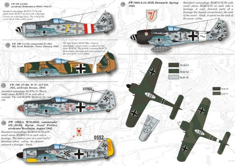 Print Scale 72-002 1/72 Focke-Wulf FW 190 A2-A9 72-002 Scale 1/72