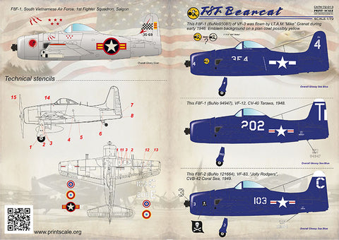 Print Scale 72-013 1/72 F8F Bearcat