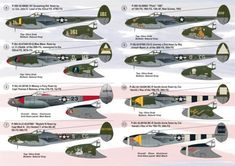 Print Scale 72-016 1/72 P-38 Lightning