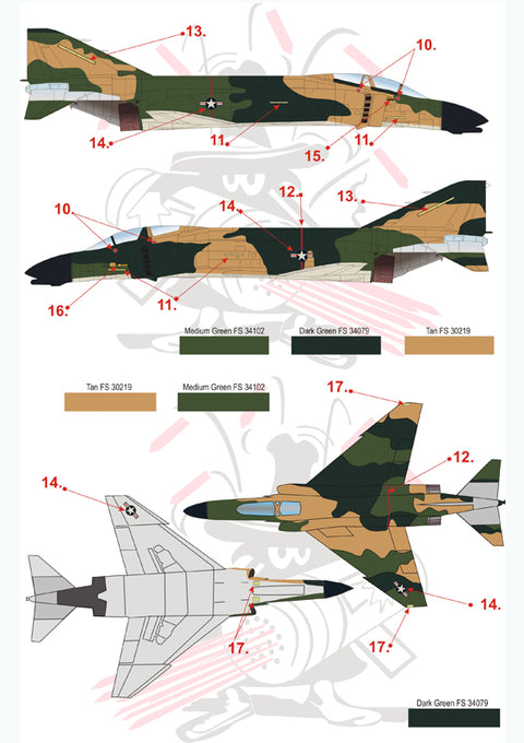 Print Scale 72-029 1/72 McDonnell Douglas F-4 Phantom II USAF Vietnam War Scale 1/72