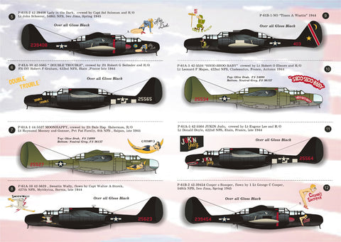 Print Scale 72-036 1/72 P-61  Black Widow