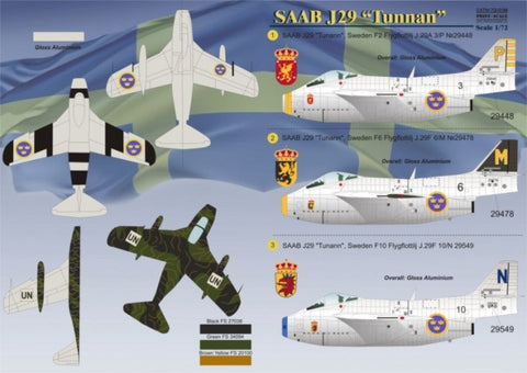Print Scale 72-038 1/72 SAAB J29 Tunnan