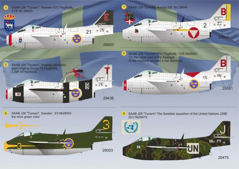 Print Scale 72-038 1/72 SAAB J29 Tunnan