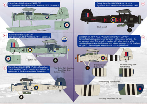 Print Scale 72-043 1/72 Swordfish The complete set 2 leaf.