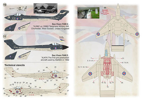Print Scale 72-050 1/72 SEA VIXEN  The complete set 2 leaf.