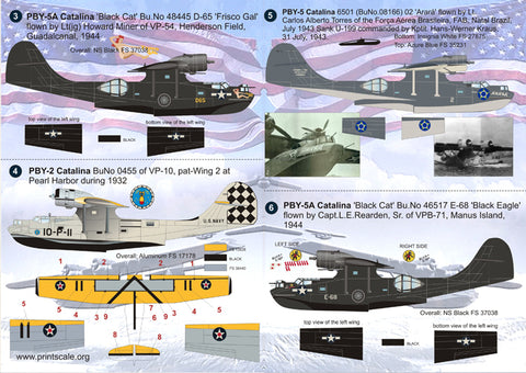 Print Scale 72-054 1/72 PBY Catalina  The complete set 2 leaf