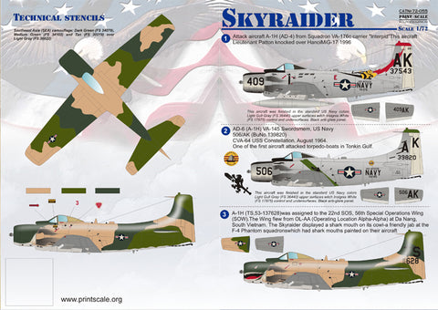 Print Scale 72-055 1/72 Skyraider