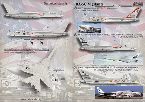 Print Scale 72-061 1/72 RA-5C Vigilante 72-061 Scale 1/72