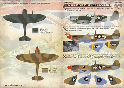Print Scale 72-064 1/72 American Spitfire 72-064 Scale 1/72