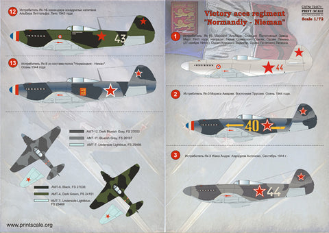Print Scale 72-071 1/72 Normandy–Nieman Victory Aces Regiment 72-071 Scale 1/72