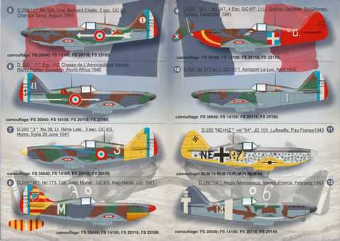 Print Scale 72-078 1/72 Dewoitine D.520 72-078 Scale 1/72