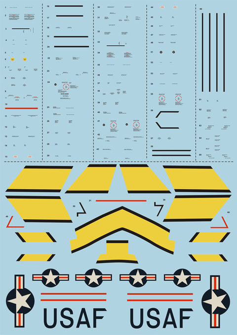 Print Scale 72-079 1/72 F-86E Sabre The complete set 2 leaf