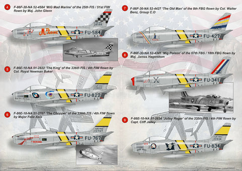 Print Scale 72-079 1/72 F-86E Sabre The complete set 2 leaf