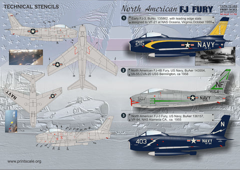 Print Scale 72-083 1/72 North American FJ Fury