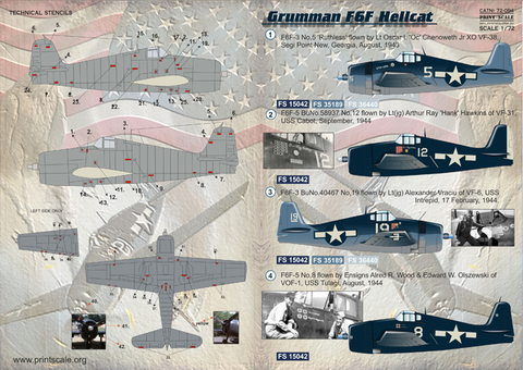 Print Scale 72-094 1/72 Grumman F6F Hellcat