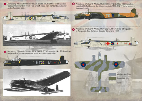 Print Scale 72-099 1/72 Armstrong Whitworth A.W.38 Whitley The complete set 2 leaf