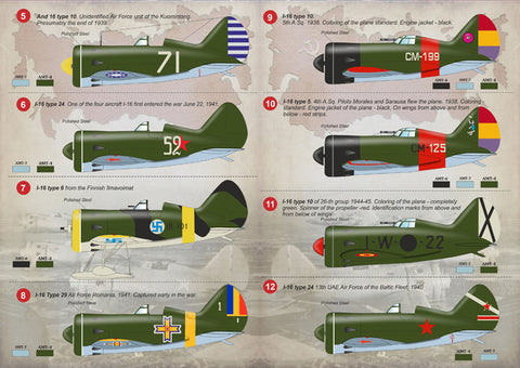 Print Scale 72-101 1/72 Polikarpov I-16 72-101 Scale 1/72
