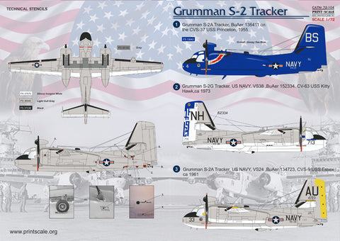 Print Scale 72-104 1/72 Grumman S-2 Tracker