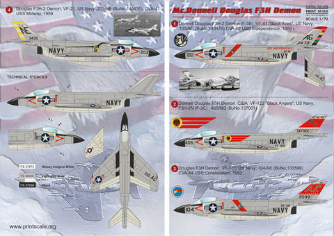 Print Scale 72-105 1/72 McDonnell F-3 Demon