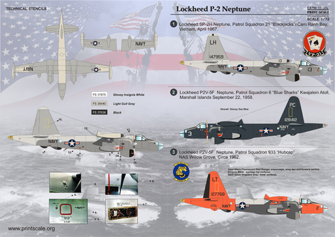 Print Scale 72-106 1/72 Lockheed P-2 Neptune