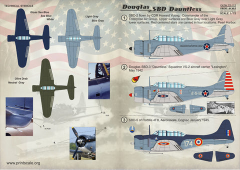 Print Scale 72-112 1/72 Douglas SBD Dauntless