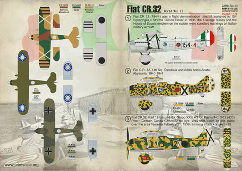 Print Scale 72-114 1/72 Fiat CR.32