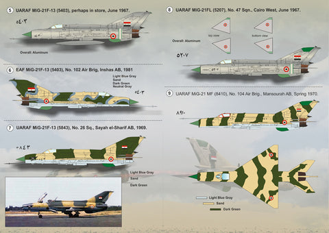 Print Scale 72-126 1/72 MiG-19s and MiG-21s of the Arab Air Force