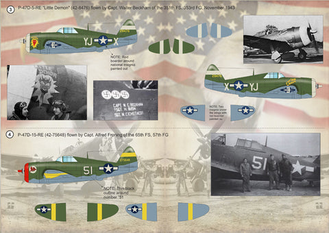 Print Scale 72-128 1/72 P-47D Thunderbolt Razorback Aces over Europe Part1