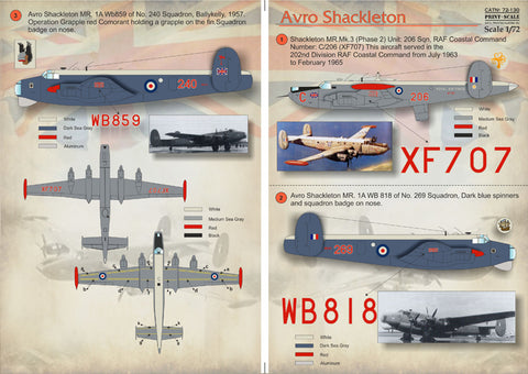 Print Scale 72-130 1/72 Avro Shackleton The complete set 1,5 leaf