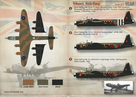 Print Scale 72-133 1/72 Short Stirling
