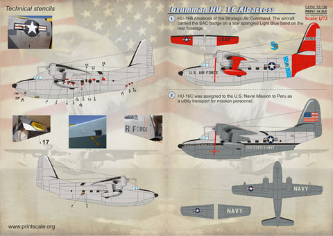 Print Scale 72-136 1/72 Grumman Albatros The complete set 2 leaf