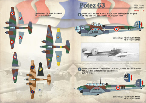Print Scale 72-138 1/72 Potez 63