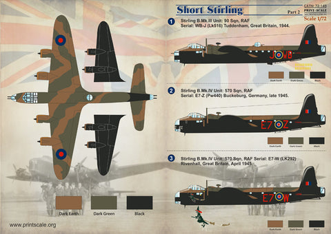 Print Scale 72-145 1/72 Short Stirling Part 2