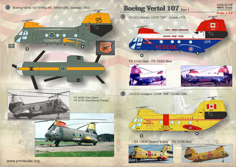 Print Scale 72-149 1/72 Boeing-Vertol 107 part 1