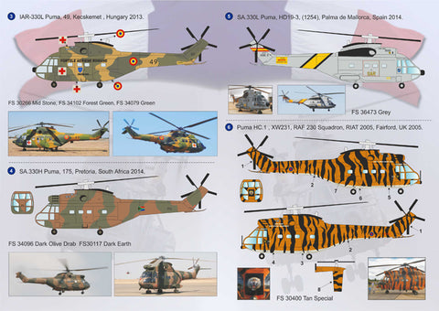 Print Scale 72-162 1/72 Aerospatiale SA.330 Puma The complete set 1,5 leaf