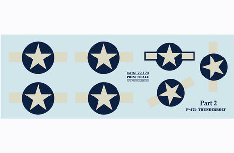 Print Scale 72-173 1/72 P-47D Razorback Aces 72-173 Scale 1/72