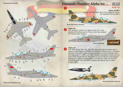 Print Scale 72-182 1/72 Dassault/Dornier Alpha Jet Part 1