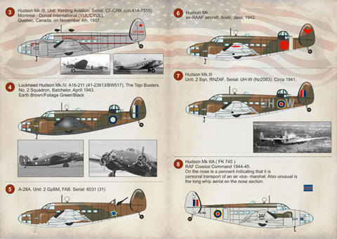 Print Scale 72-186 1/72 Lockheed Hudson