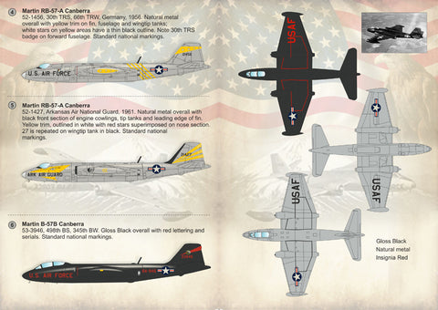 Print Scale 72-194 1/72 B-57 Canberra Part 2  In the complete set 2 sheets