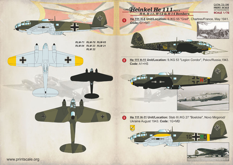 Print Scale 72-196 1/72 Heinkel He-111 Part 4