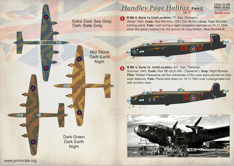 Print Scale 72-199 1/72 Handley Page Halifax Part 2